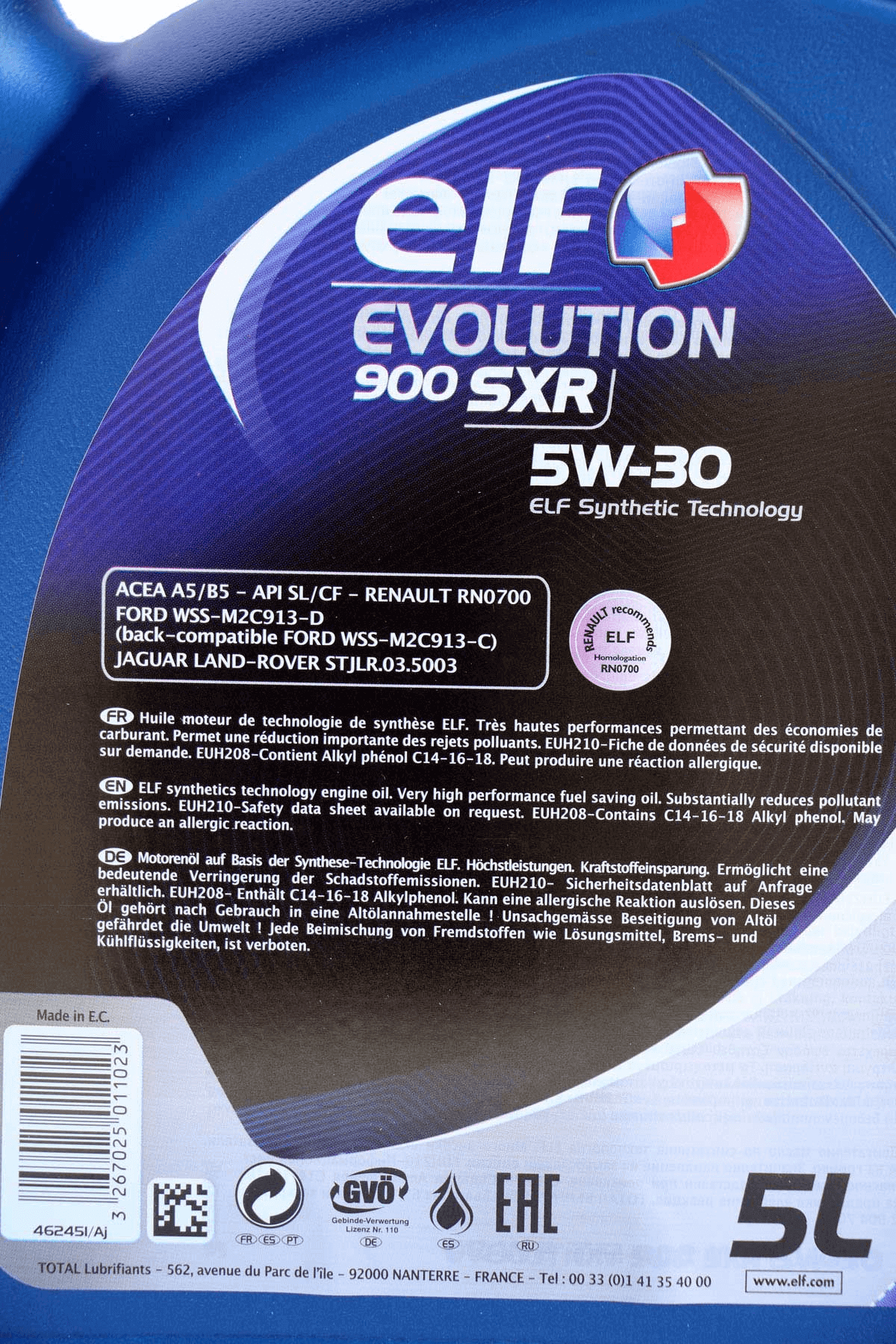 ELF Evolution 900 SXR 5W-30 Motoröl 5L