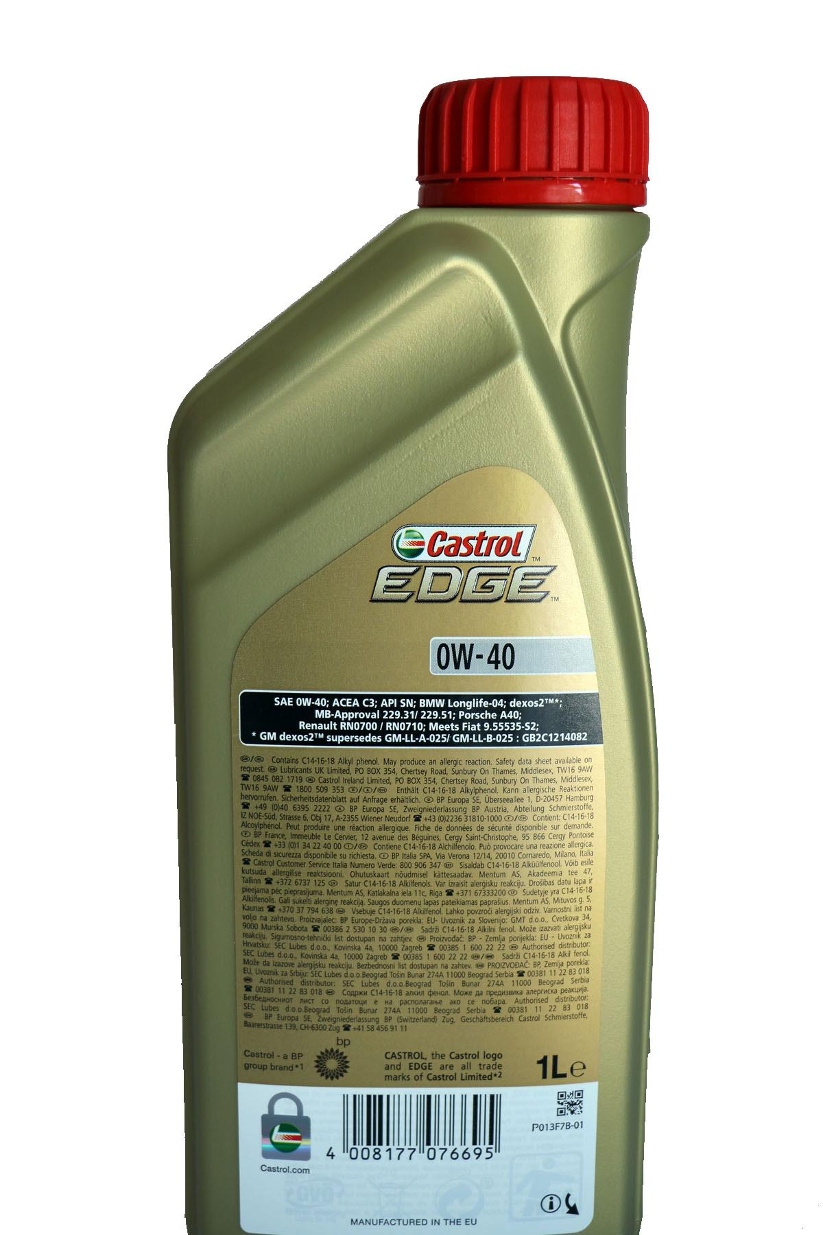Castrol Edge 0W40 A3/B4 Motoröl, 1l online kaufen Öl