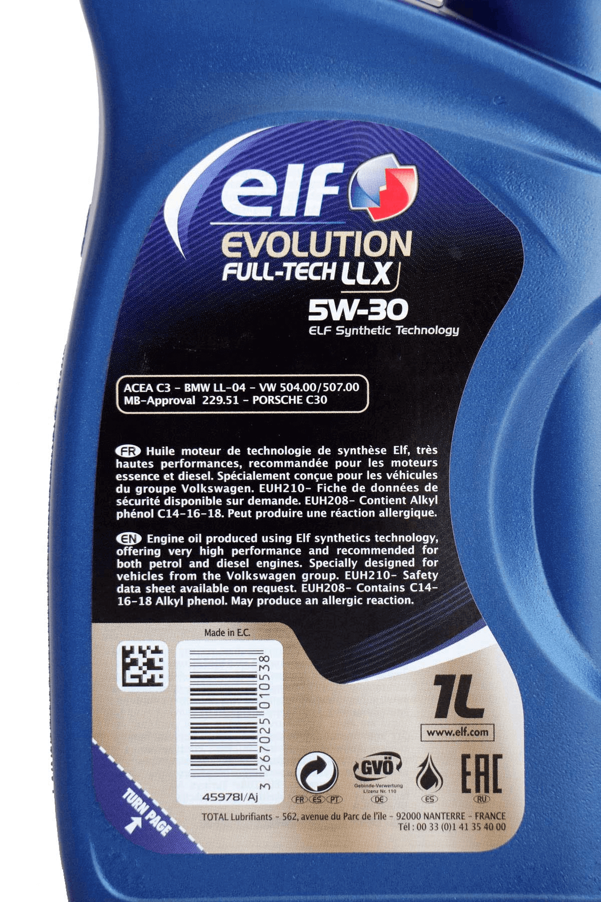 ELF Evolution Full-Tech LLX 5W30,1L
