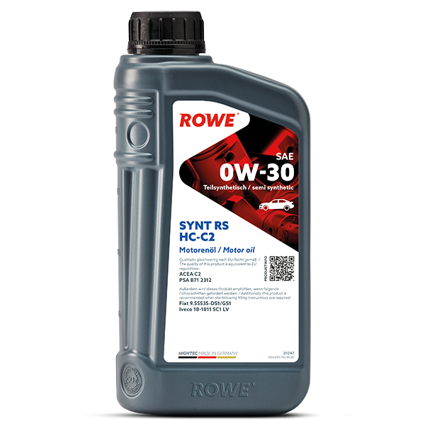 Rowe Hightec Synt RS SAE 0W-30 HC-C2 Motoröl, 1l