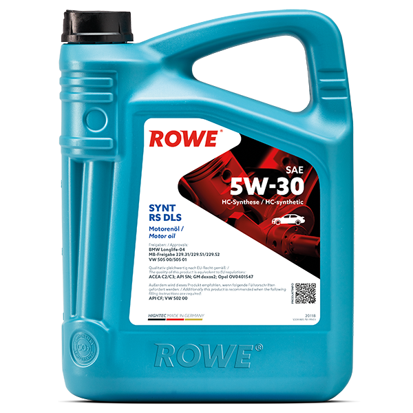 Rowe Hightec Synt RS DLS SAE 5W-30 Motoröl, 5l