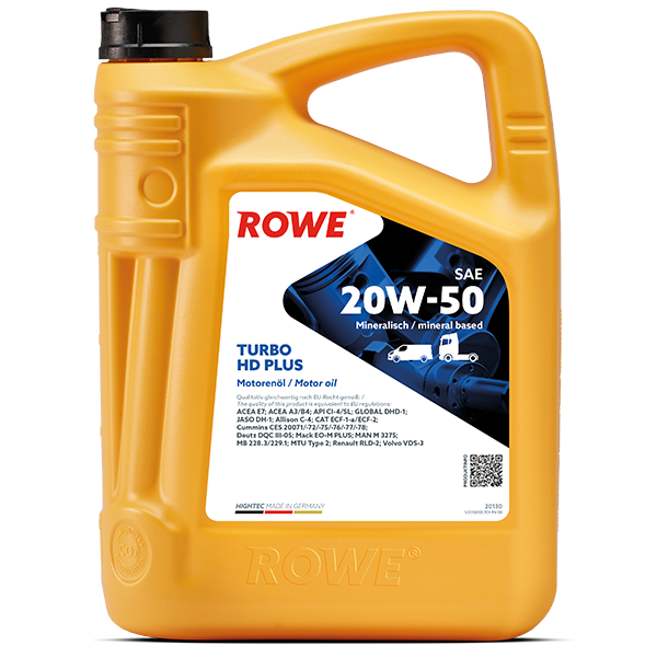 Rowe Hightec Turbo HD SAE 20W-50 PLUS Motoröl, 5l