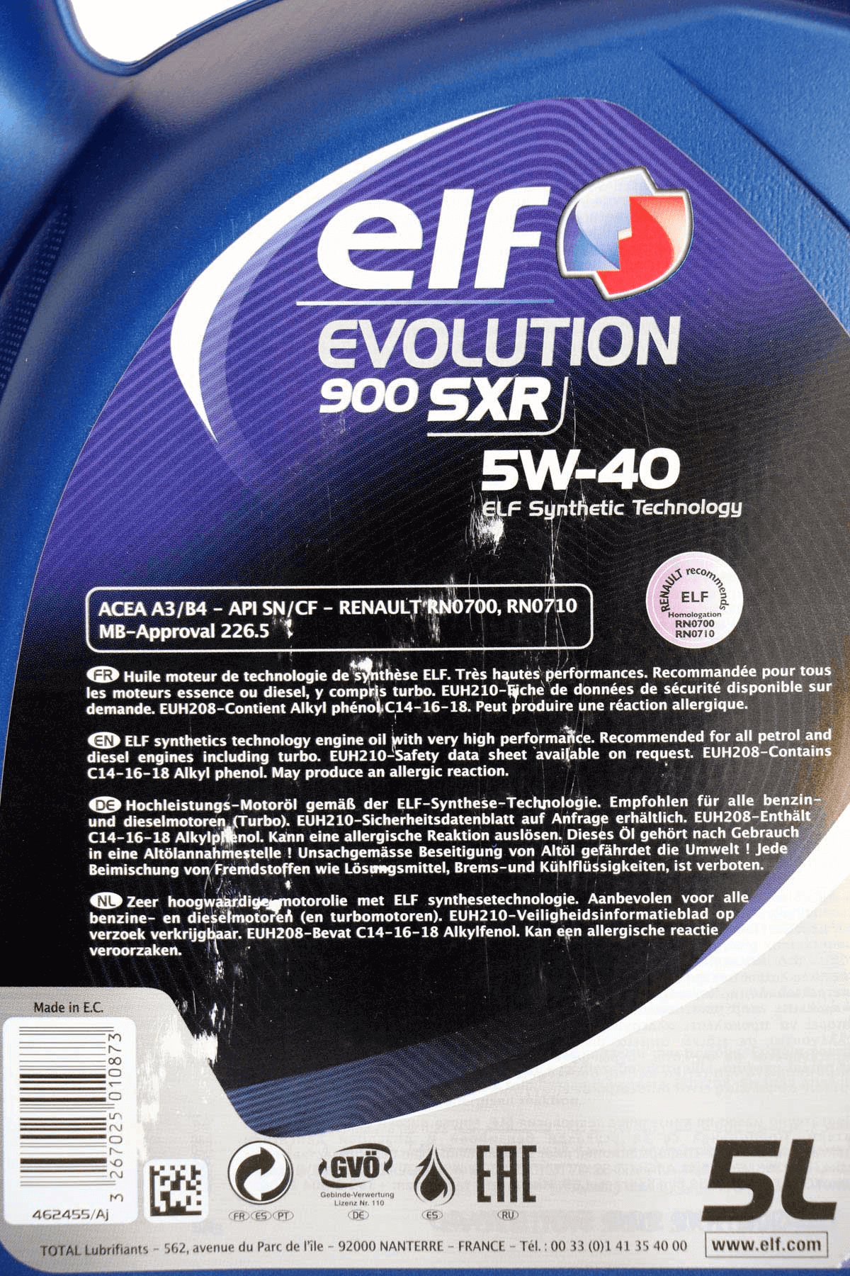 Elf evolution sxr 5w 40 - Der Favorit unserer Tester