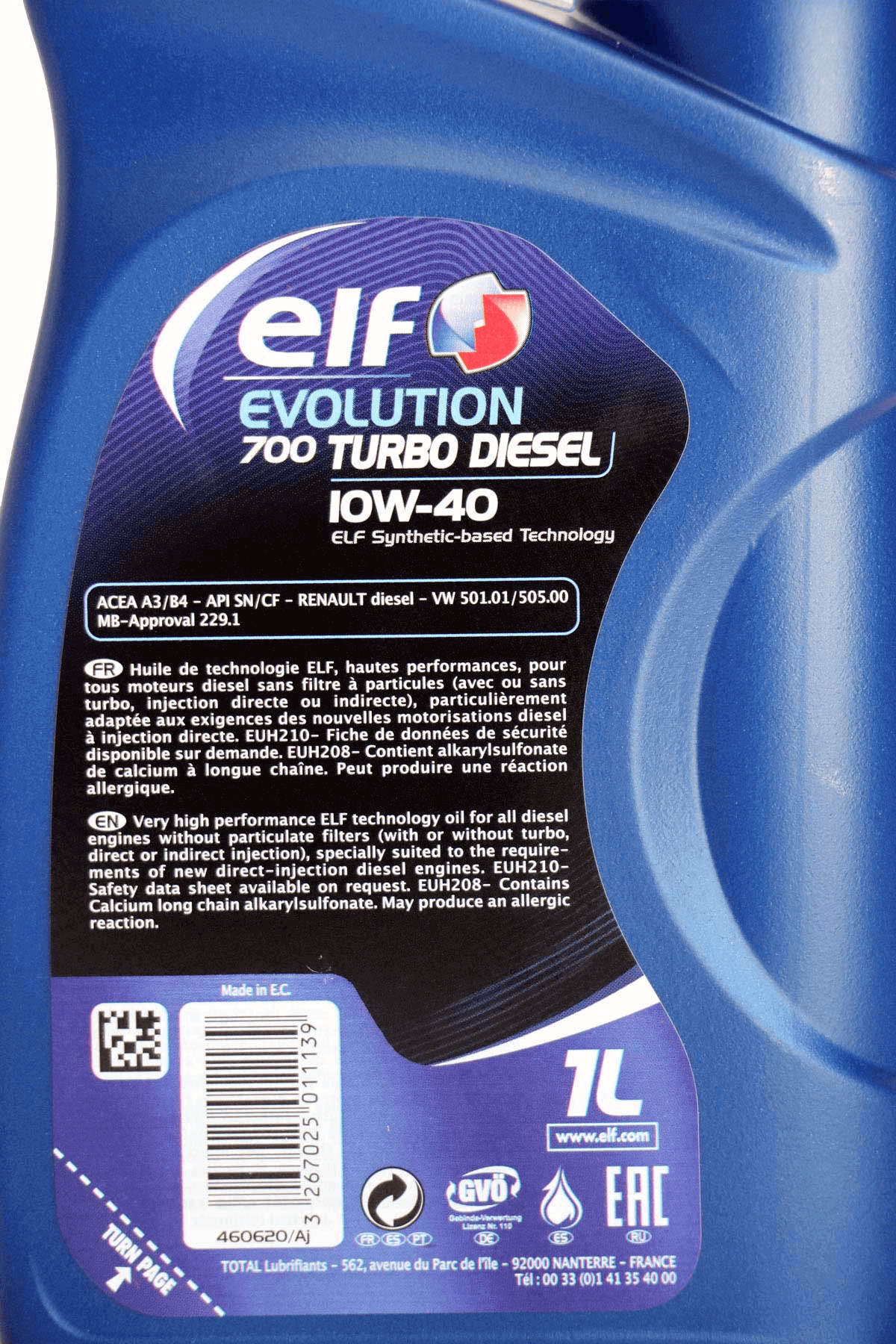 ELF Evolution 700 TD 10W40, 1L