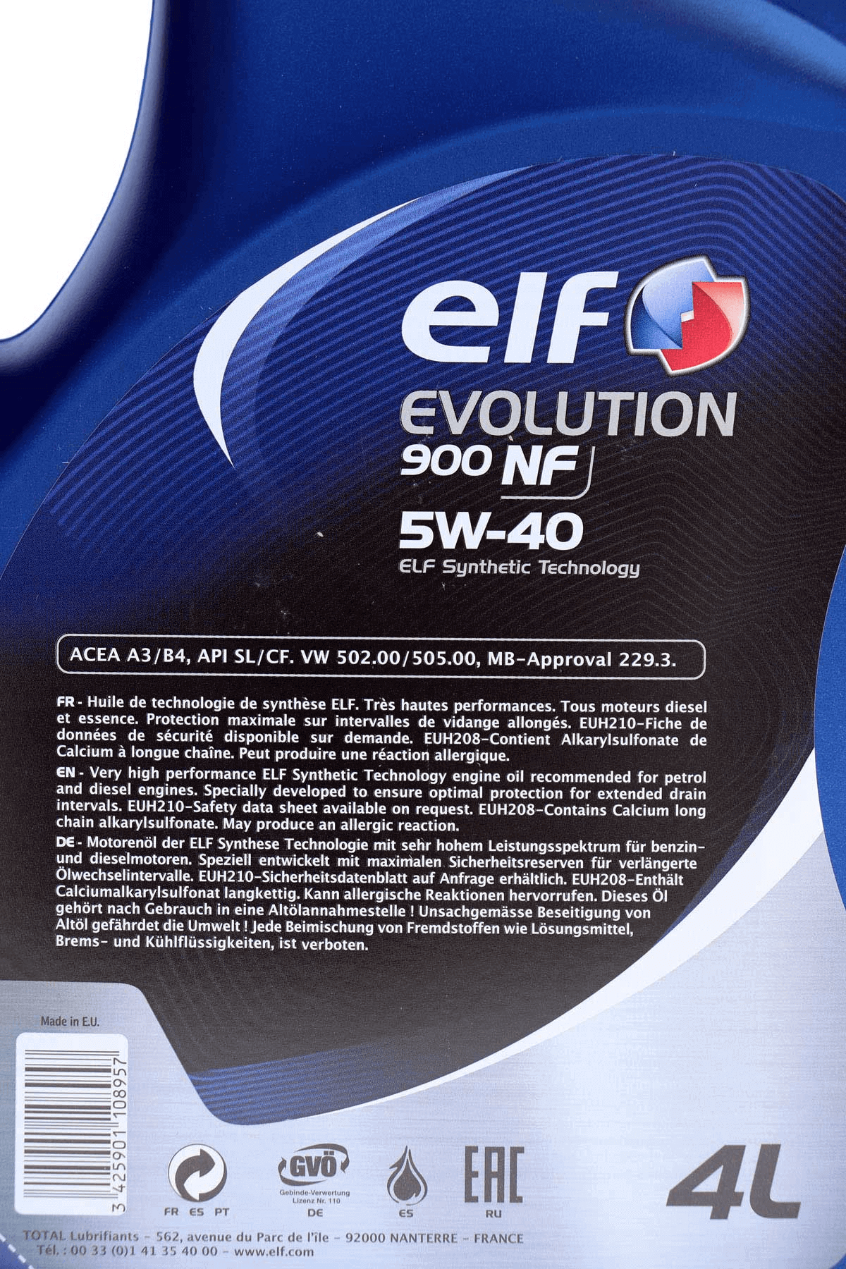Elf Evolution 900 NF 5w40. Elf 5w40 Elf Evolution NF (4l). Elf Evolution 900 NF 5w-40 20л. Масло elf 900 nf 5w40