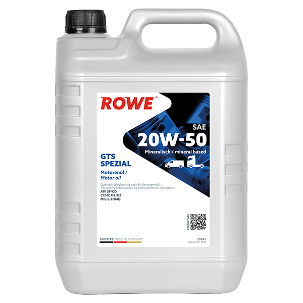 Rowe Hightec GTS SPEZIAL SAE 20W-50 Motoröl, 5l