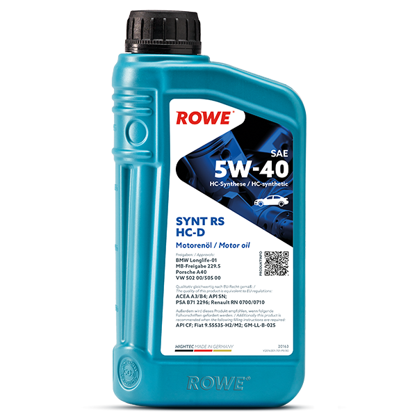 Rowe Hightec Synt RS HC-D SAE 5W-40 Motoröl, 1l